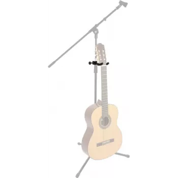DIMAVERY gitártartó-adapter mikrofonállványhoz, fekete 26348028