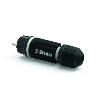 BALS 7371-1 Schuko-dugó 16A 3p 250V IP54 fekete gumi