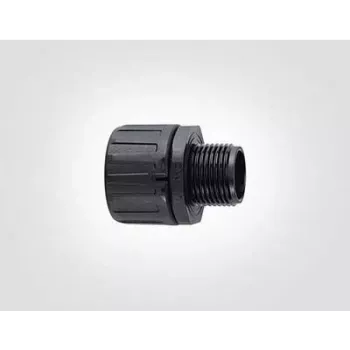 HellermannTyton HG25-S-M25 PA66 BK 10 egyenes csatlakozó, M25 menet, 25 mm csatorna, fekete