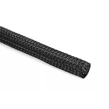 HellermannTyton HEGPL30-PET-BK nyújtható PET fonott cső, 18-55 mm, fekete, 25 m