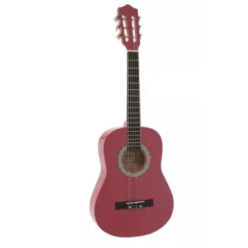 Dimavery AC-303 Classical Guitar 1/2 Pink with Gig Bag