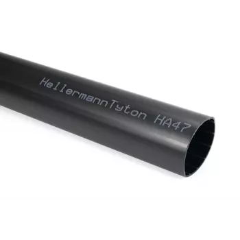 HellermannTyton HA47 Thick-Wall Heat Shrink Tubing with Adhesive, 13 mm to 4 mm, Black 321-50130