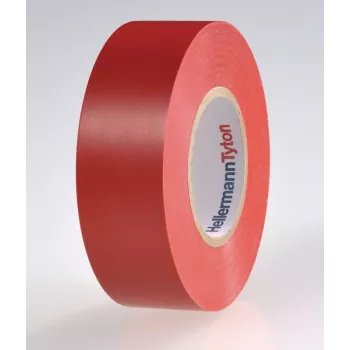 HellermannTyton HTAPE-FLEX15-25x25-PVC-RD piros PVC elektromos szigetelőszalag, 25 mm x 25 m, 0,15 mm vastag 710-00134