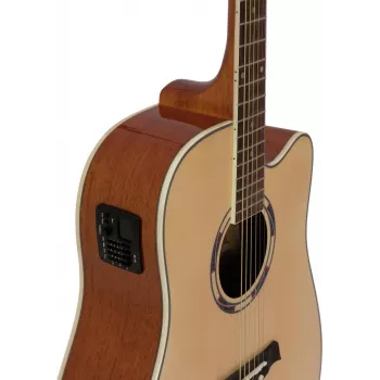 DIMAVERY DR-520 Dreadnought Acoustic Guitar, Natural 26231272