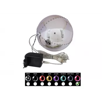 EUROPALMS LED hógömb 15 cm, rózsaszín 83501246