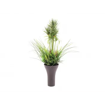 EUROPALMS műfű kompozíció, 90 cm, zöld, fekete cserépben 82600137