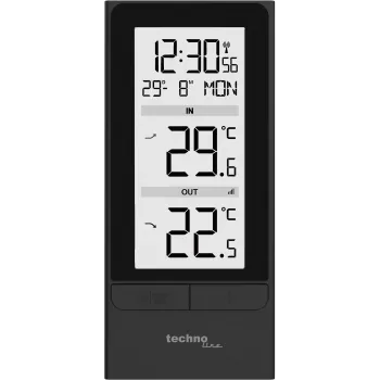 Technoline WS9787 vezeték nélküli időjárás-állomás külső érzékelővel, fekete/ezüst