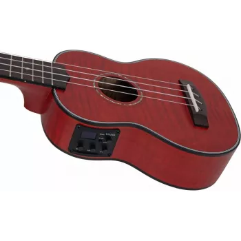 DIMAVERY UK-100 szoprán ukulele, Flamed Red 26255807