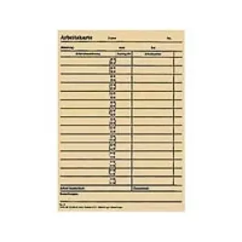BÜRK MOBATILE bélyegzőkártya ZS 5200 időrögzítő órához, 100 kártya, zöld nyomat fehér kartonon, 189 x 86 mm B01830040500