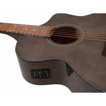 DIMAVERY STW-50 Western Guitar, Brown 26245087