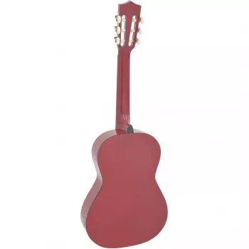 Dimavery AC-303 Classical Guitar 1/2 Size Red with Gig Bag, Tuner, Picks and Strap for Beginners
