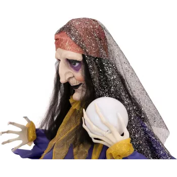 EUROPALMS Halloween animált jósnő figura, 50cm 83316113