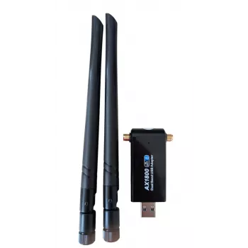 ALLNET Wireless AX 1800 Mbit USB 3.0 WLAN stick dongle ALL-WA1800AX-EXT külső antennákkal