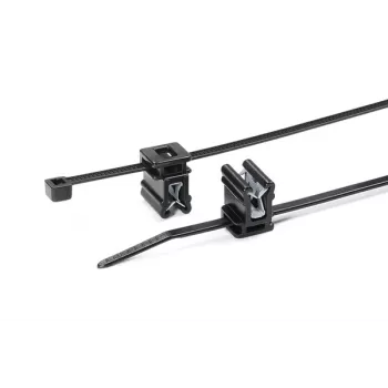 HellermannTyton T30REC4A-PA66HS/PA66HIRHS-BK fekete hőstabilizált ütésálló kábelkötöző 150x3,5mm, 500 darabos csomag 150-76090