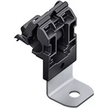 HellermannTyton 151-01643 RCA90SM6-PA66HIRHSUV/ST/ZN-BK racsnis P-clip, csavarozható rögzítés, PA66HIRHSUV, horganyzott acéllemez, fekete