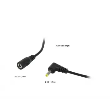 ALLNET DC hosszabbítókábel 4,0 mm x 1,7 mm dugó aljzatra 1,5 m fekete ALL-Adapt-Ext4.00-1500