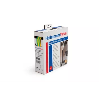 HellermannTyton HIS-PACK-3,2/1,6-GNY hőre zsugorodó cső 3,2/1,6 mm zöld/sárga 10 db, egyenként 1 m