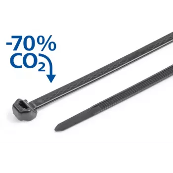 HellermannTyton S50ROS-PP-BK újrafelhasználható kábelkötegelő, 200 x 4,9 mm, csúszásgátló, polipropilén, fekete, 100 db 118-00272