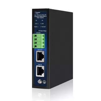 ALLNET ipari PoE splitter/extractor IEEE 802.3bt Type 4, 90W, 5V/9V/12V/24V választható kimenet, Gigabit Ethernet, DIN-sín/fali szerelés (ALL-PSI104G-BT90-PD)