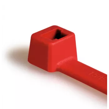 HellermannTyton T80L-N66-RD-C1 szabványos kábelkötegelő, belső fogazású, 390 mm x 4,6 mm, piros, 100 db 116-05412