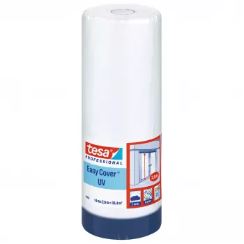 Tesa Easy Cover 4369 UV takarófólia beépített ragasztószalaggal, átlátszó, 2,6 m x 17 m 04369-13-1