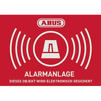 ABUS riasztó figyelmeztető matrica logóval 148 x 105 mm (1 darab) AU1422