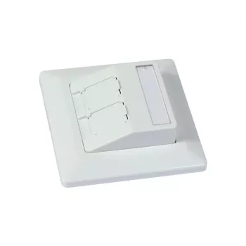 SYNERGY21 Keystone modulhordozó süllyesztett 2xTP-modulhoz tiszta fehér kerek S216330V3