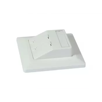 SYNERGY21 Keystone modulhordozó süllyesztett 2xTP-modulhoz tiszta fehér kerek S216330V3
