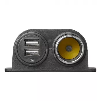 IWH 12/24V autós csatlakozóaljzat 2 USB-csatlakozóval, 4,2A összkimenet (019010)