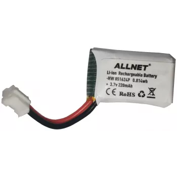 ALLNET mini drón tartalék akkumulátor 3,7V 220mAh Li-Ion (HW851624P)