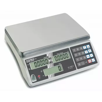 Kern CXB 30K2 számláló mérleg, 30 kg x 2 g, rozsdamentes acél platform, RS-232, akkumulátor