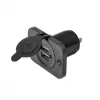 IWH USB dupla beépített aljzat 12/24V 2,1A 2x USB-A fekete 019006