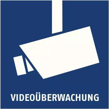 ABUS AU1500 videófelügyelet figyelmeztető matrica 90 x 90 mm