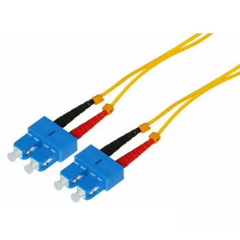 Tecline üvegszálas patch kábel HD, 9/125 µm, egymódusú, OS2, SC Duplex–SC Duplex, sárga, 15 m 799SS15