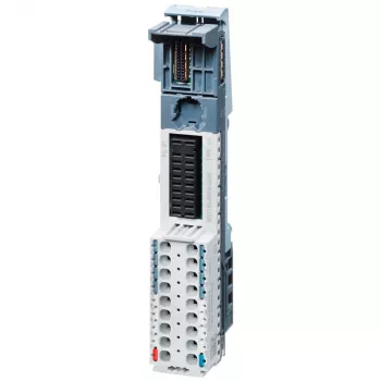 Siemens SIMATIC ET 200SP BaseUnit BU15-P16+A0+2D, A0 típus, Push-in kapcsok, világos színkód, 16 folyamatkapocs, 2 diagnosztikai kapocs, új P1 potenciálcsoportot definiál 2 vezetékes érzékelőkhöz, DIN-sín szerelés, IP20 6ES71936BP000DU0