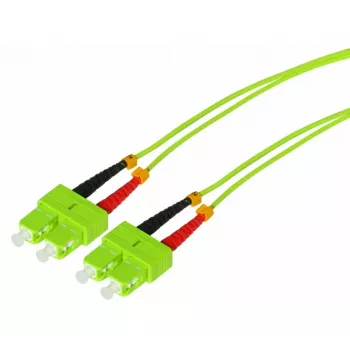 Tecline HD LWL patchkábel, OM5 multimódusú, SC duplex–SC duplex, limezöld, 2,0 m 796SS02