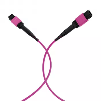 EFB Elektronik MPO-PLUS(F)–MPO-PLUS(F) OM4 12 szálas B típusú LSZH patch kábel, Erika-lila, 20 m MPOF12MPOFOM4-20