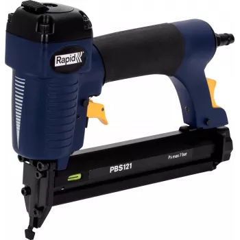 RAPID TOOLS PBS121 sűrített levegős szögbelövő és tűzőgép kék/sárga, táskával, 606 típusú kapcsokhoz (12-30 mm) és 8 típusú szögekhez 5000053