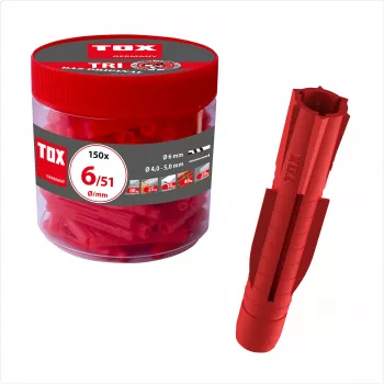 TOX TRI 6/51 univerzális tipli 6 mm x 51 mm, 150 darab 010260041