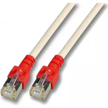 EFB K5450.2 RJ45 crossover patch kábel SF/UTP Cat.5e CCA 2m szürke piros kábeltülkével