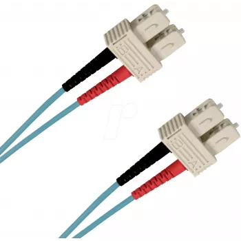 EFB Elektronik O7413.1-1.2 1m SC - SC duplex OM3 LSZH aqua optikai patch kábel SCSCOM3DAQ1