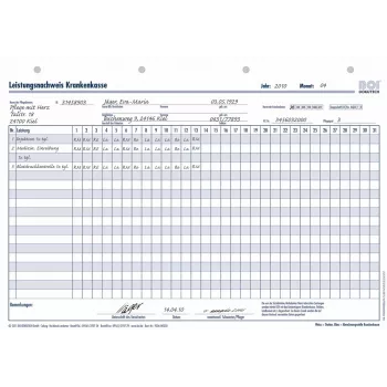 BOI teljesítményigazolás egészségbiztosítás nyomtatványok, 50 lap, A4, fehér (9206-00350)