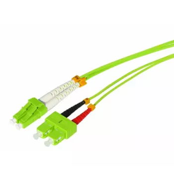 Tecline HD OM5 optikai patch kábel, LC – SC duplex, 50/125 µm multimódusú, limezöld, 7,5 m 796LS07