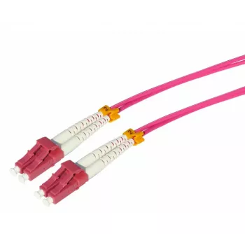 Tecline HD optikai patch kábel, OM4 multimódusú 50/125 µm, LC duplex – LC duplex, hangalila, 3,0 m 798LL03