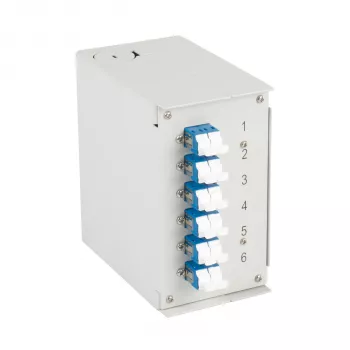 EFB Elektronik DIN sínre szerelhető doboz OS2 6x LC duplex csatlakozó pigtail nélkül (BHS60921.6)