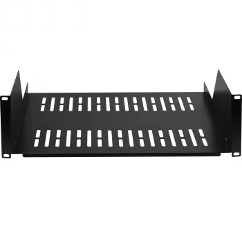 EFB Elektronik 19 inch 3U rack polc, 450 mm mély, 36 kg teherbírás, RAL 9005 fekete 691650TS.3U450