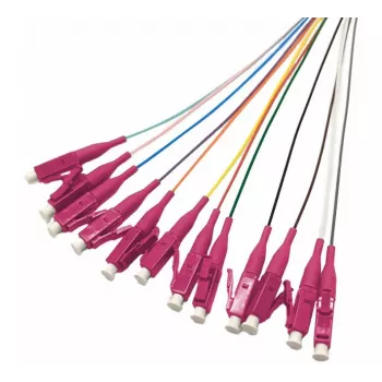 Tecline üvegszál-pigtailok, OM4, színes, LC/UPC, 2,0 m, 12 darab 20500017