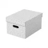 LEITZ 628282 Home Medium tárolódoboz, 3 részes készlet, fehér, 100% újrahasznosított hullámkarton, levehető fedél, egymásra rakható