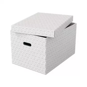 Esselte tárolódoboz Home L, 3 darabos készlet, fehér, 628286