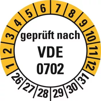 HEIN ipari táblák 188207 VDE 0702 ellenőrző matricák, 26-31. hét, 20 mm, tartós ragasztó, 500 tekercsenként